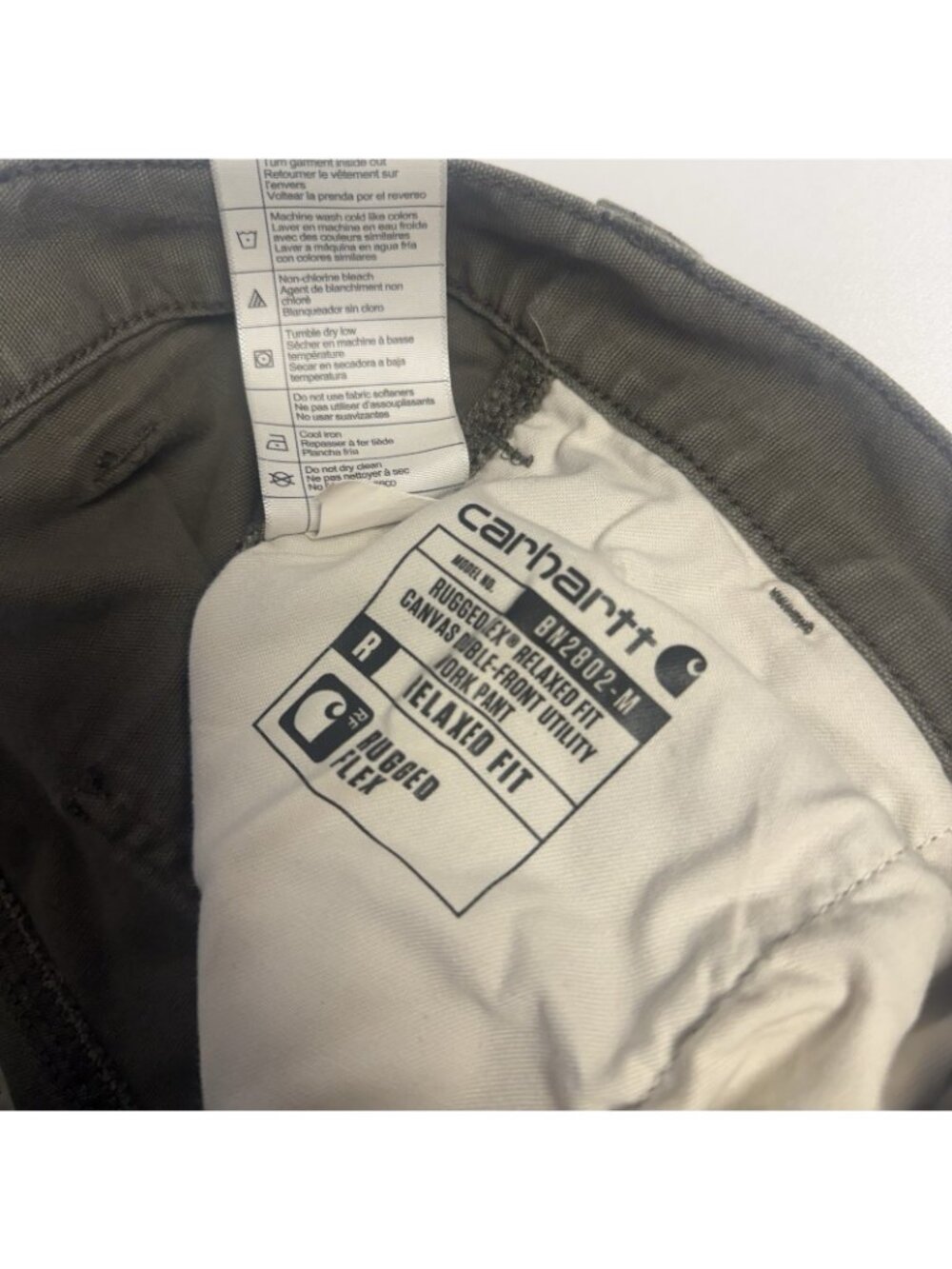Carhartt Pants Mens 34x32 Rugged Flex Relaxed Fit Double Knee Utility Work - Picture 8 of 10